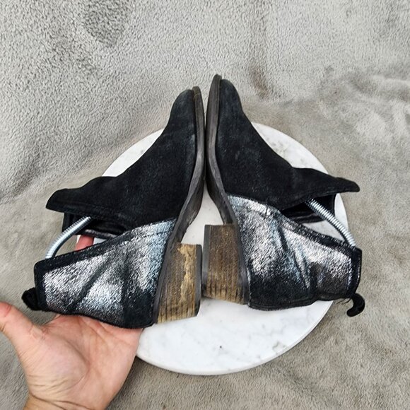 Diba Shoes Womens Size 7 Black Leather Ankle Booties *Read* - Picture 6 of 14